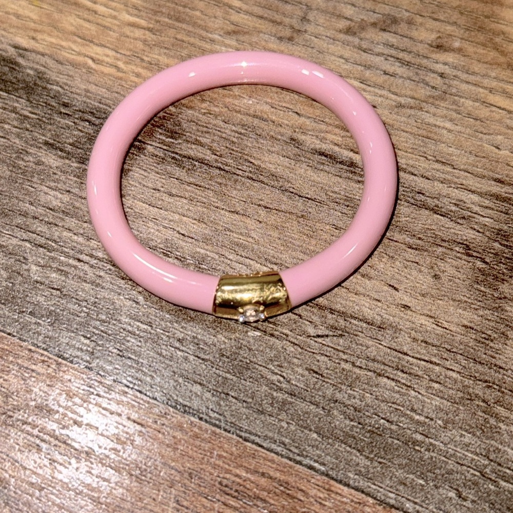 Stylish Pink Bangles with Gold Accents